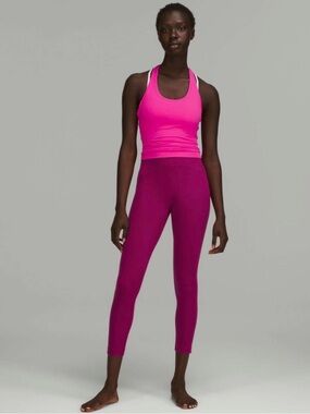 Lululemon InStill high rise tight leggings magenta purple size 20 yoga gym